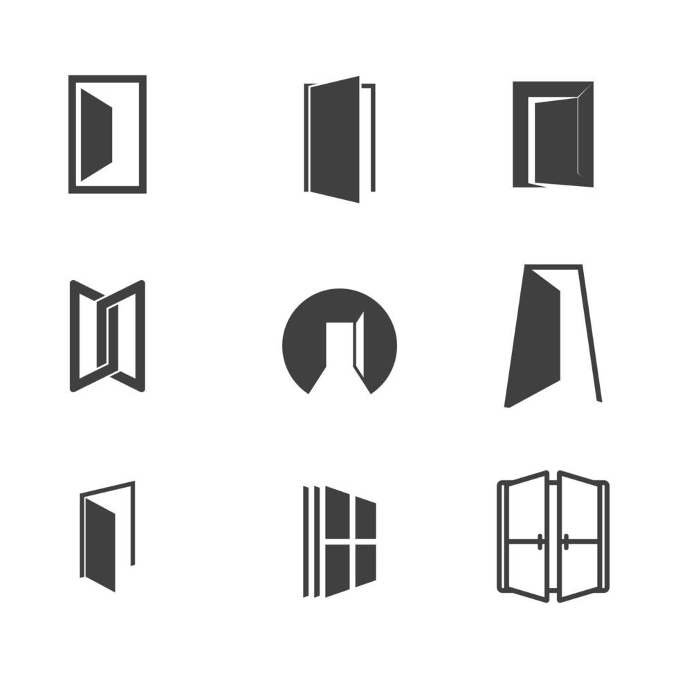 icono de la puerta en un estilo moderno y plano vector