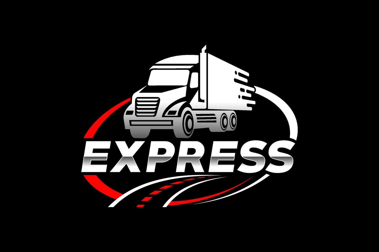 Truck silhouette abstract logo template vector. suitable for cargo logo, delivery cargo trucks, Logistic logo vector