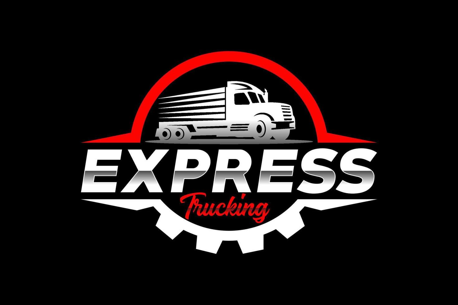 Truck silhouette abstract logo template vector. suitable for cargo logo, delivery cargo trucks, Logistic logo vector