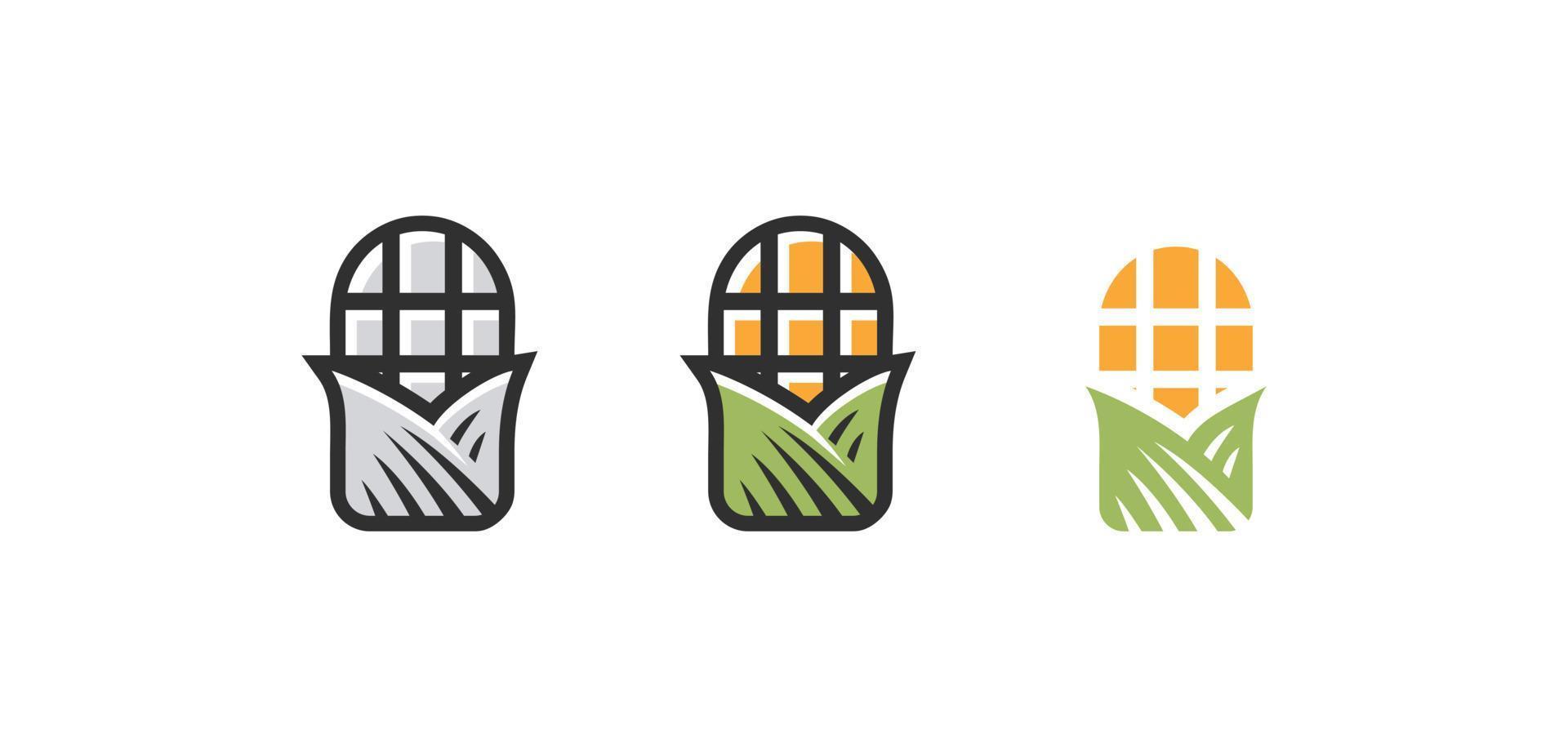 Corn icon with 3 variation design vector