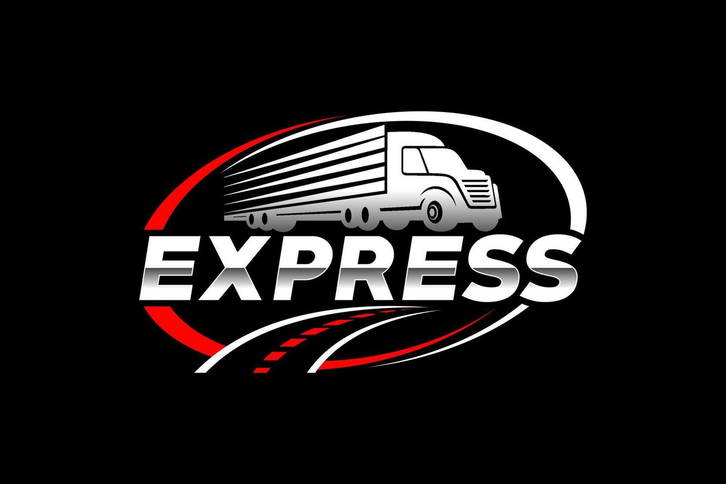 Truck silhouette abstract logo template vector. suitable for cargo logo, delivery cargo trucks, Logistic logo vector