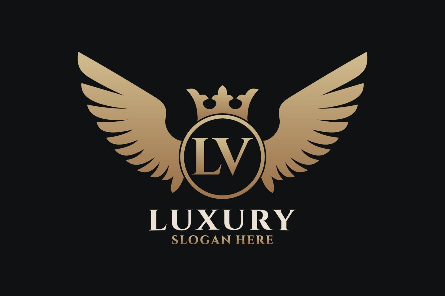 Luxury royal wing Letter LV crest Gold color Logo vector, Victory logo,  crest logo, wing logo, vector logo template. 11355918 Vector Art at Vecteezy