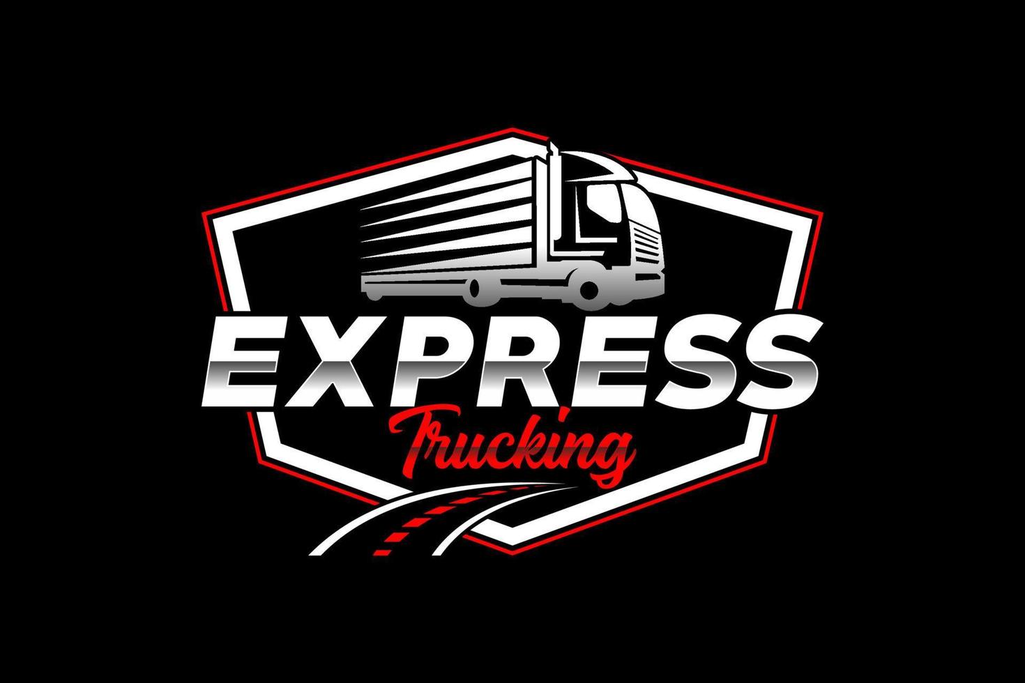 Truck silhouette abstract logo template vector. suitable for cargo logo, delivery cargo trucks, Logistic logo vector