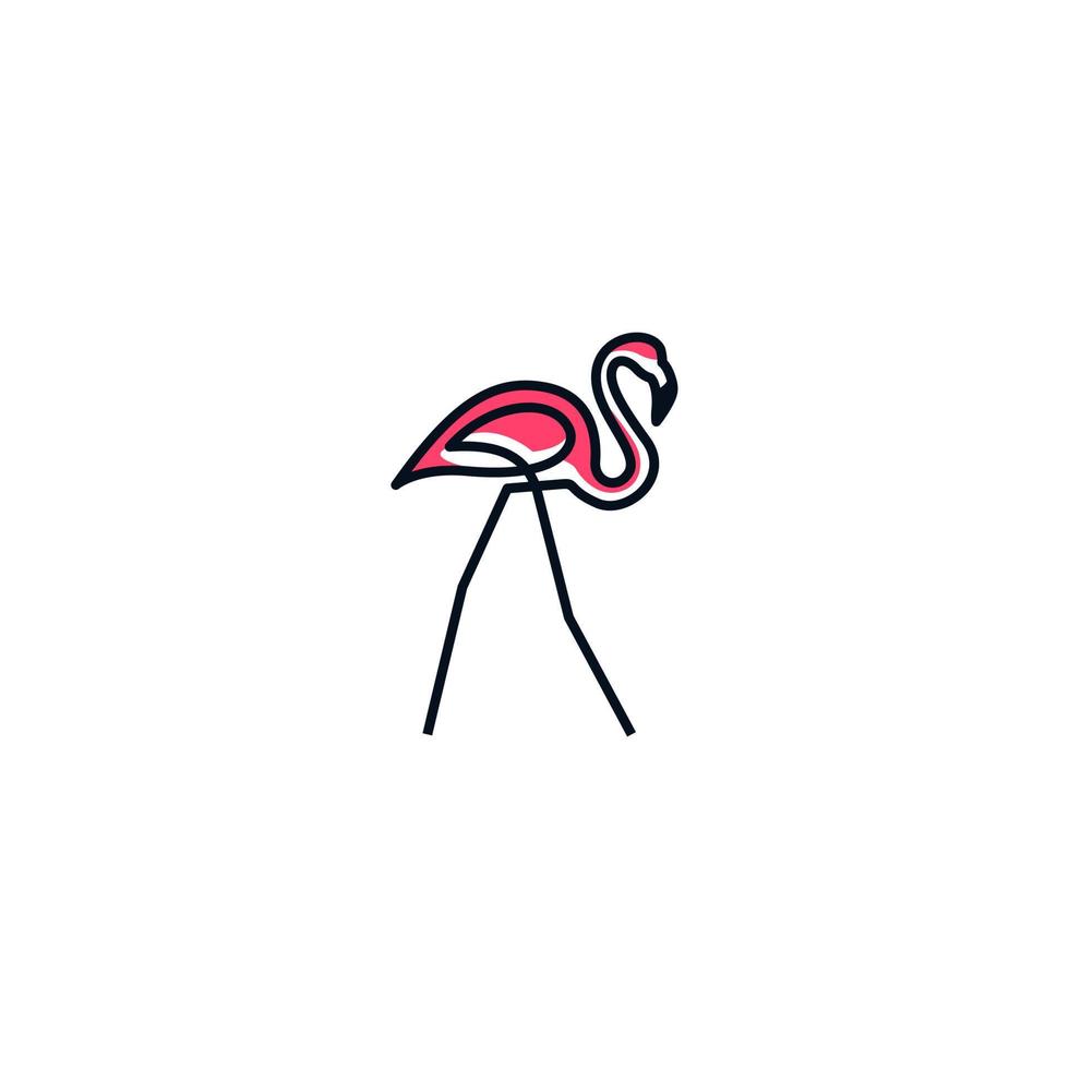 Flamingo simple elegant logo concept design. vector illustration flamingo