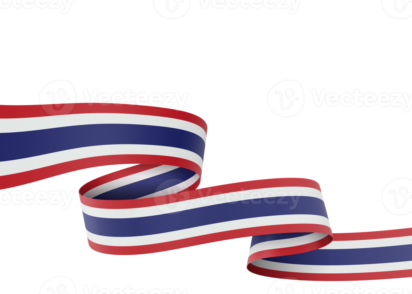 Thailand flag design national independence day banner element transparent background png