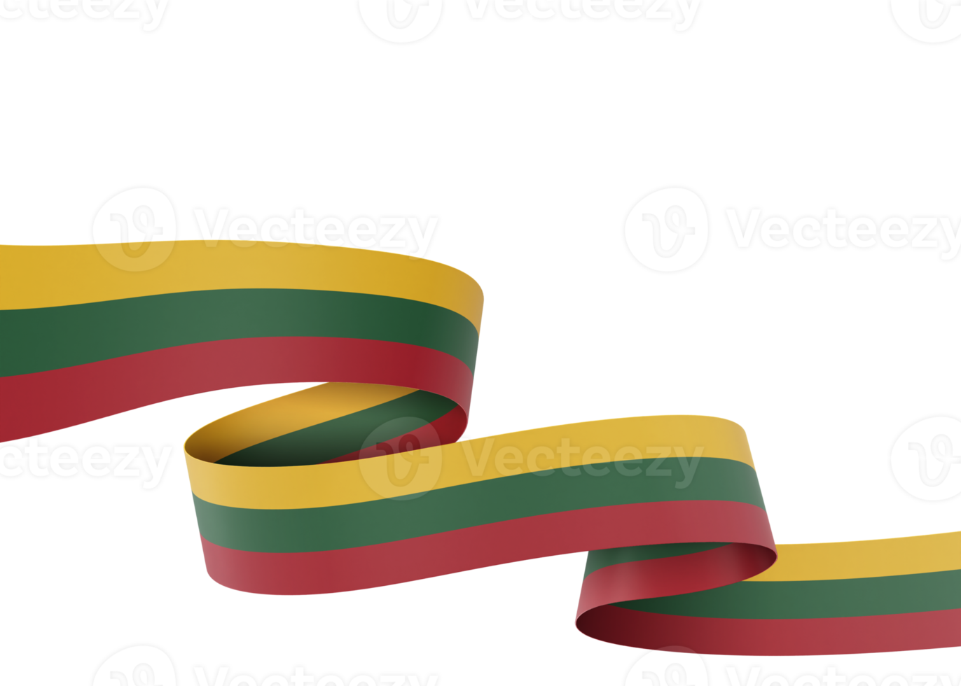 Lithuania flag design national independence day banner element transparent background png