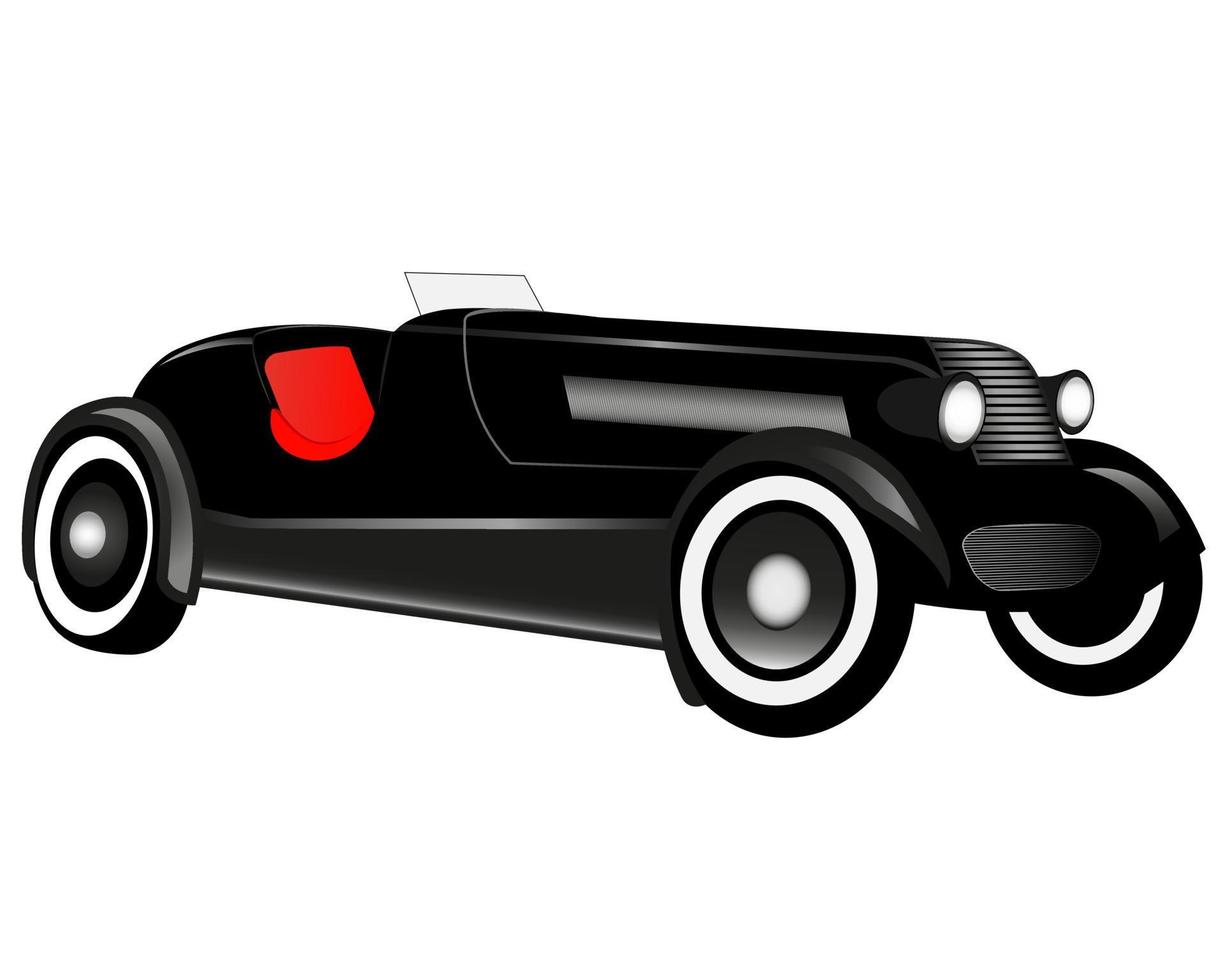 pasajero de coche retro sobre un fondo blanco vector