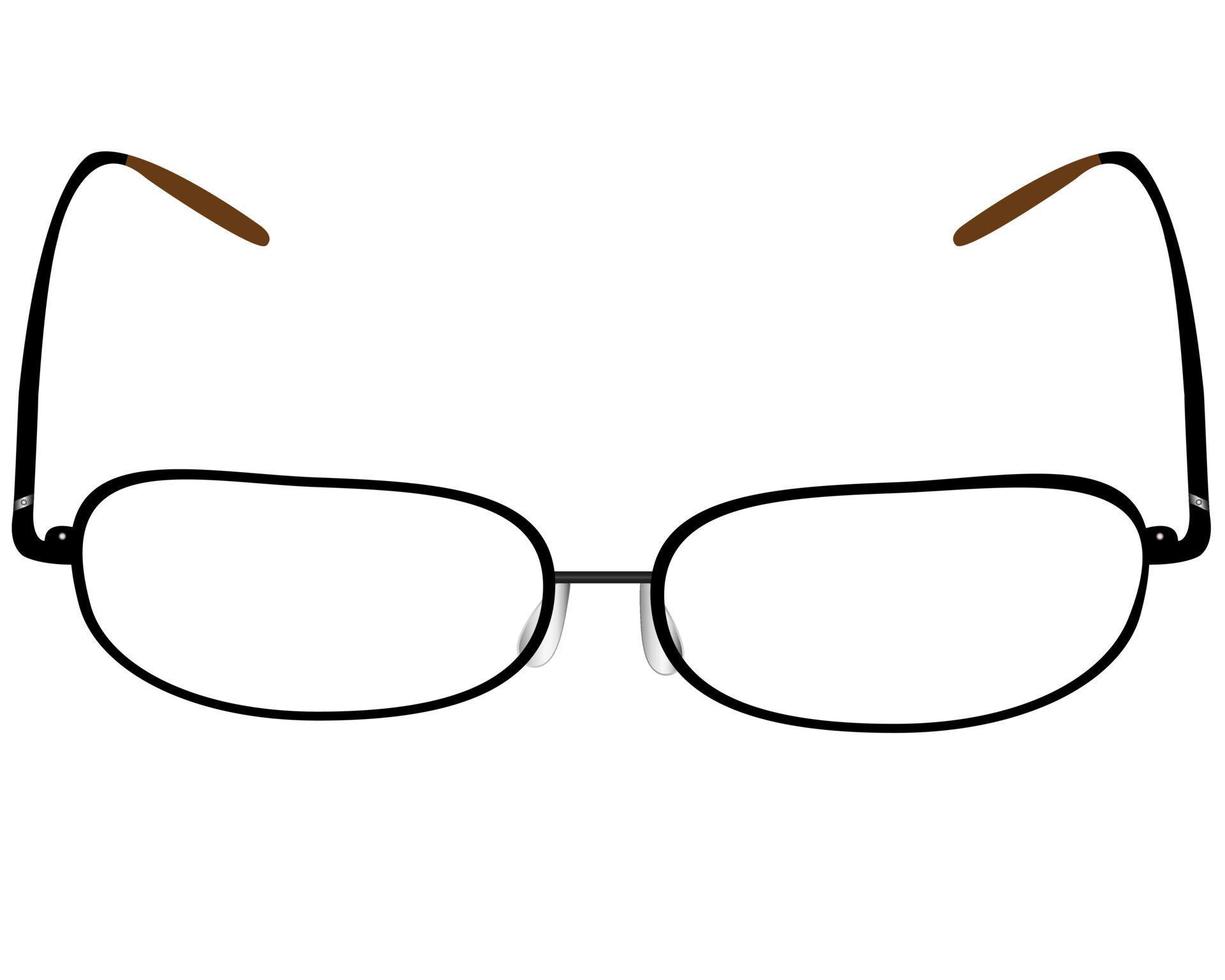 black glasses on white background vector