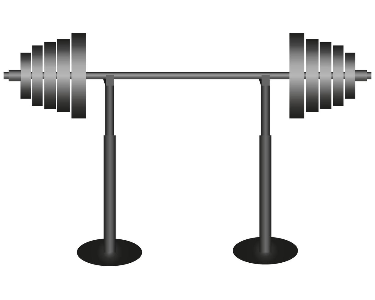 Rod for weightlifting simulator on a white background vector