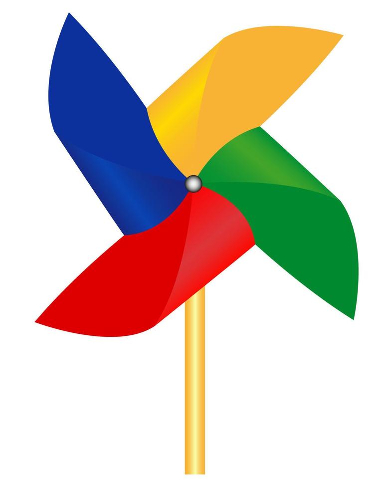 propeller with multicolored petals on white background vector