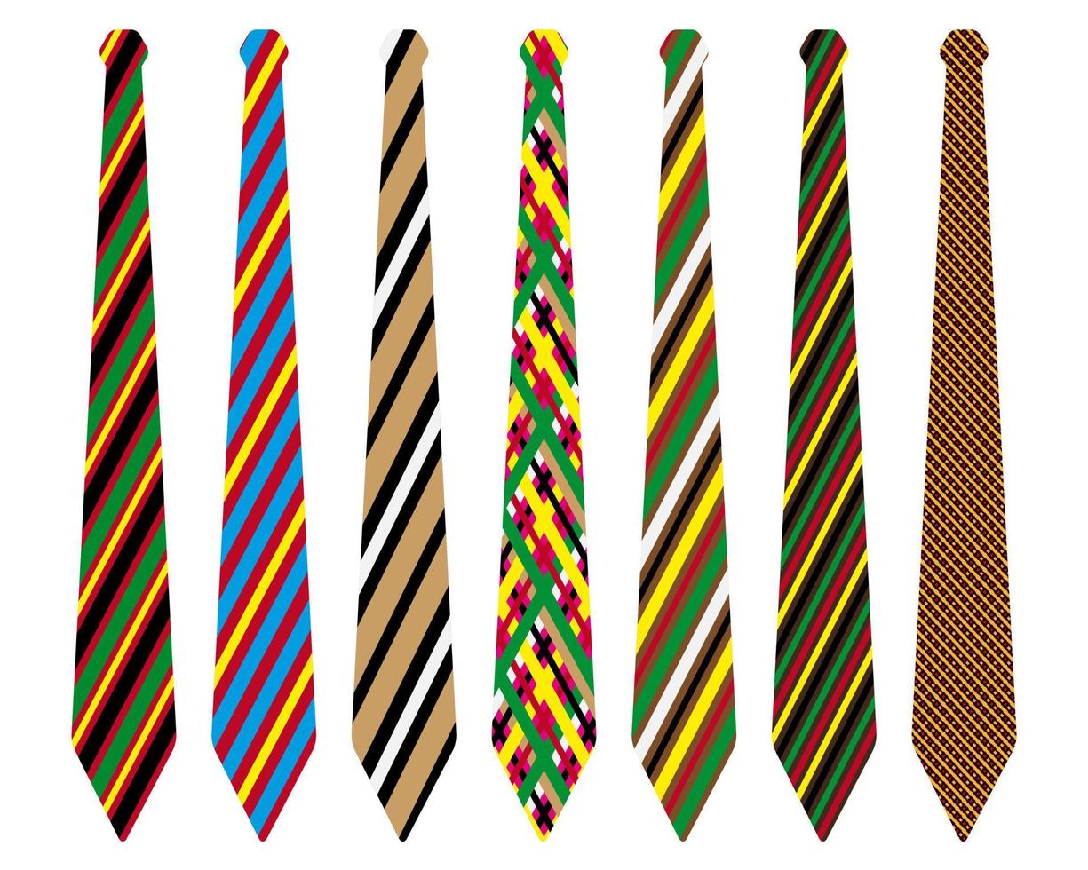 striped neckties to suit on a white background vector
