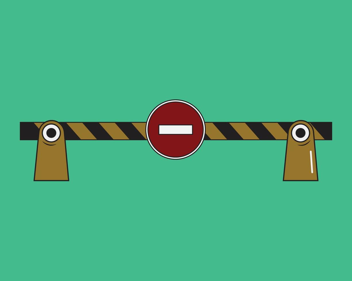Police line traffic signs prohibited to cross vector