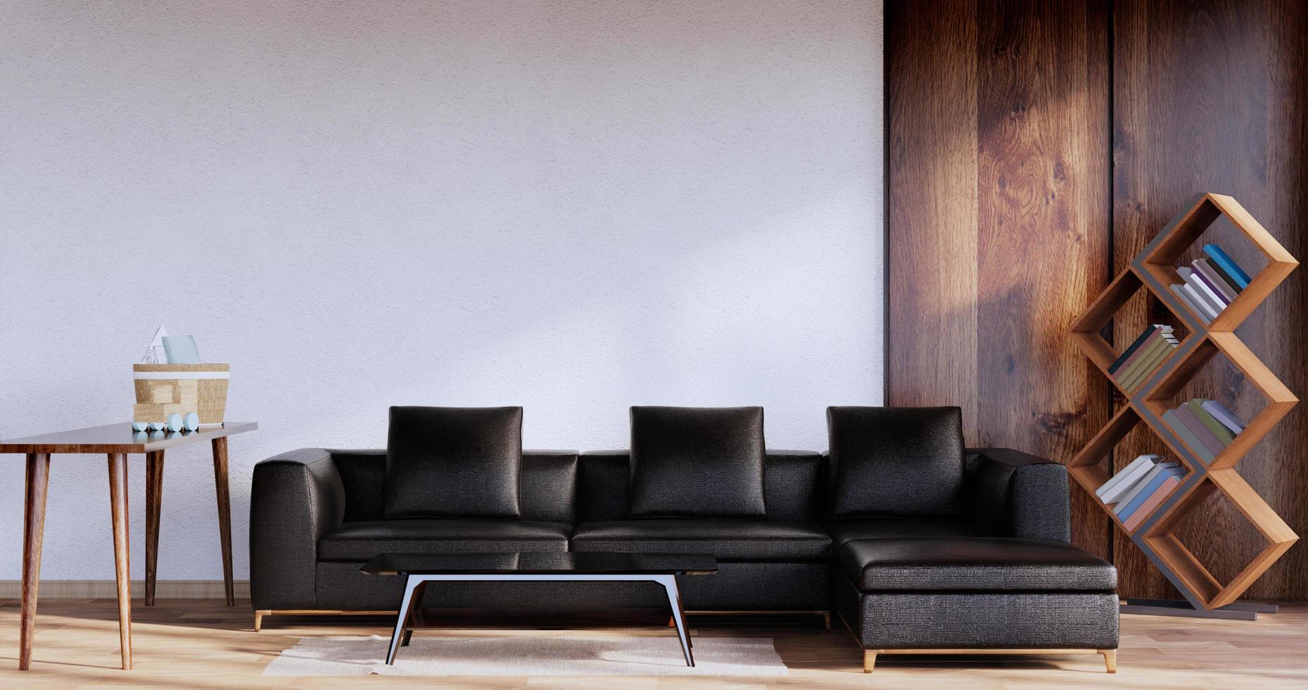 Zen room interior design with decoration japanese style.3D rendering photo