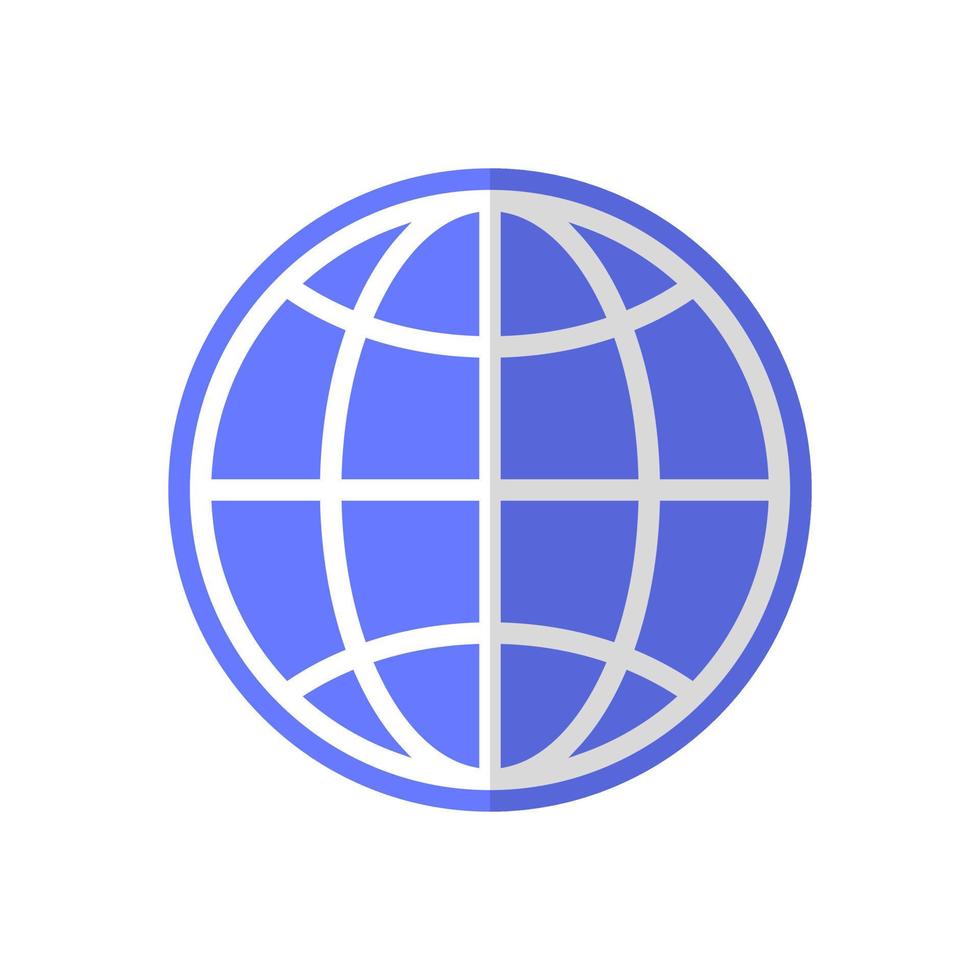Internet, web icon vector in flat style. Website, globe sign symbol