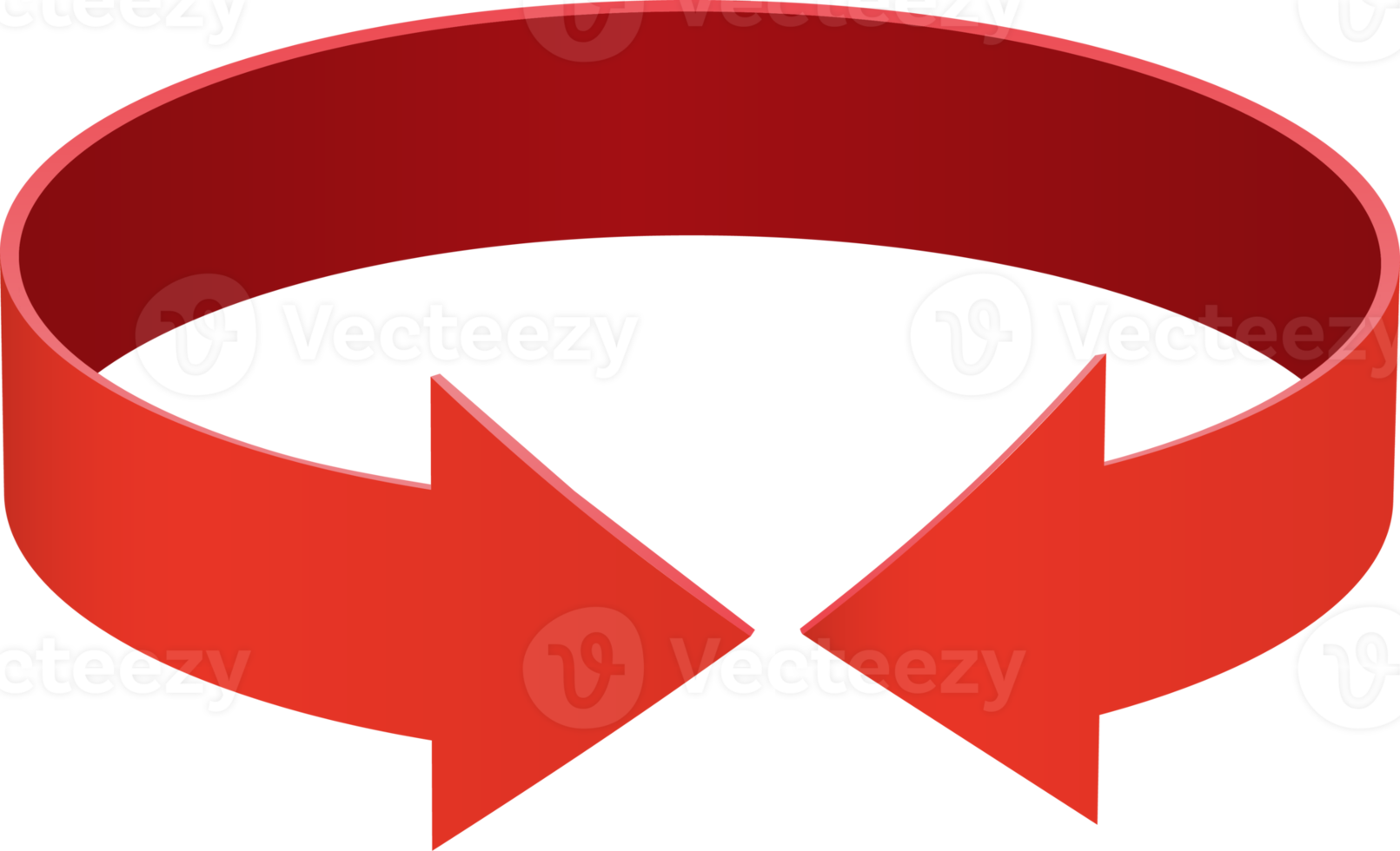 3D rotation sign red icon png