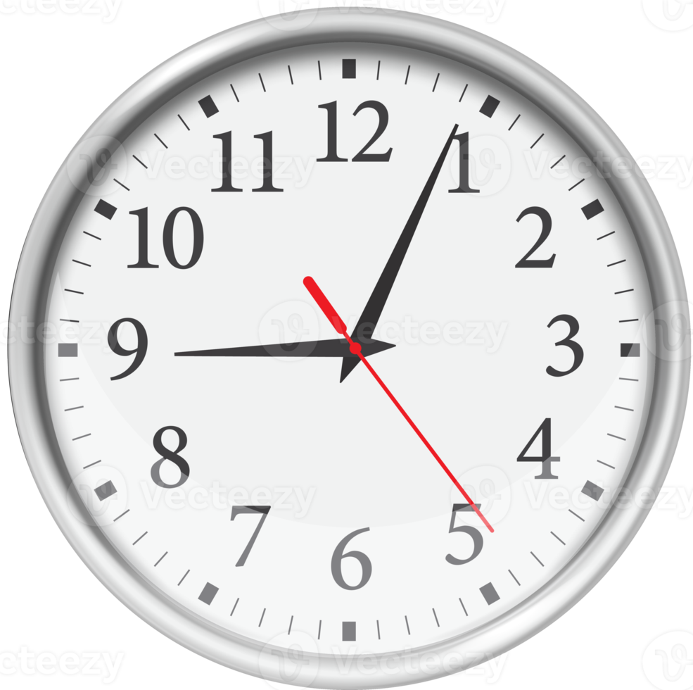 Classic white  wall  clock png