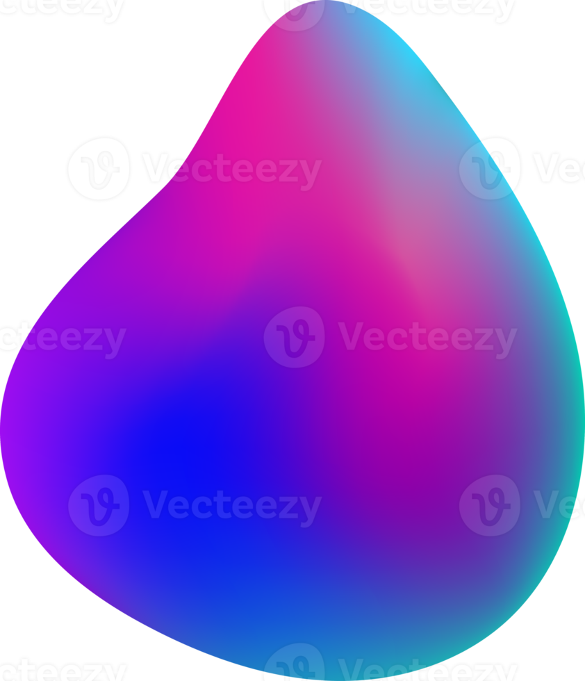 3D element of holographic chameleon design png