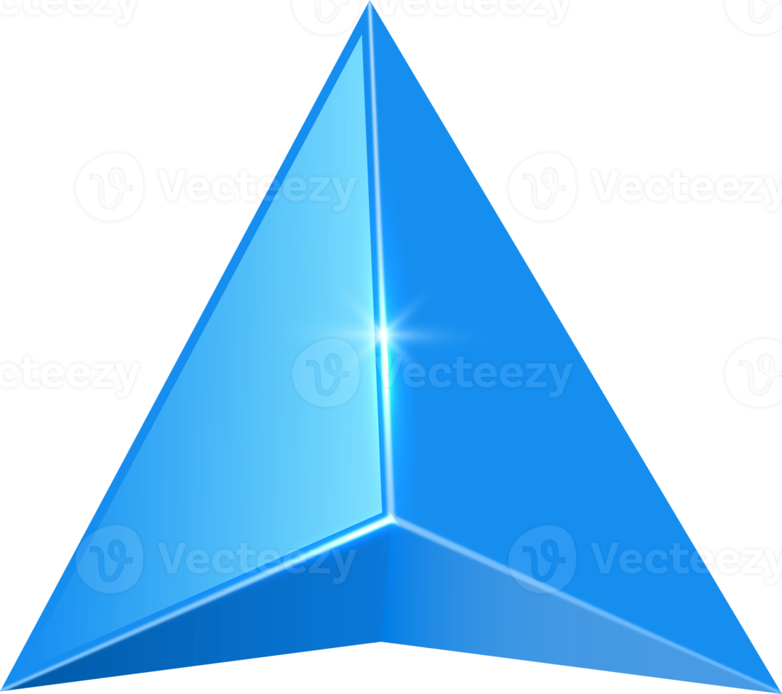 3D  render  blue arrow pointer png