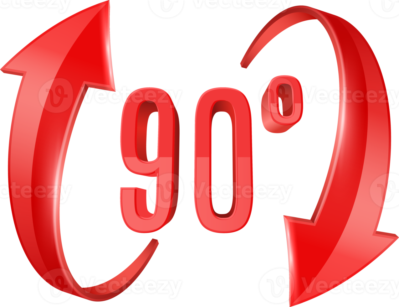 ninety degrees rotation 3D icon png