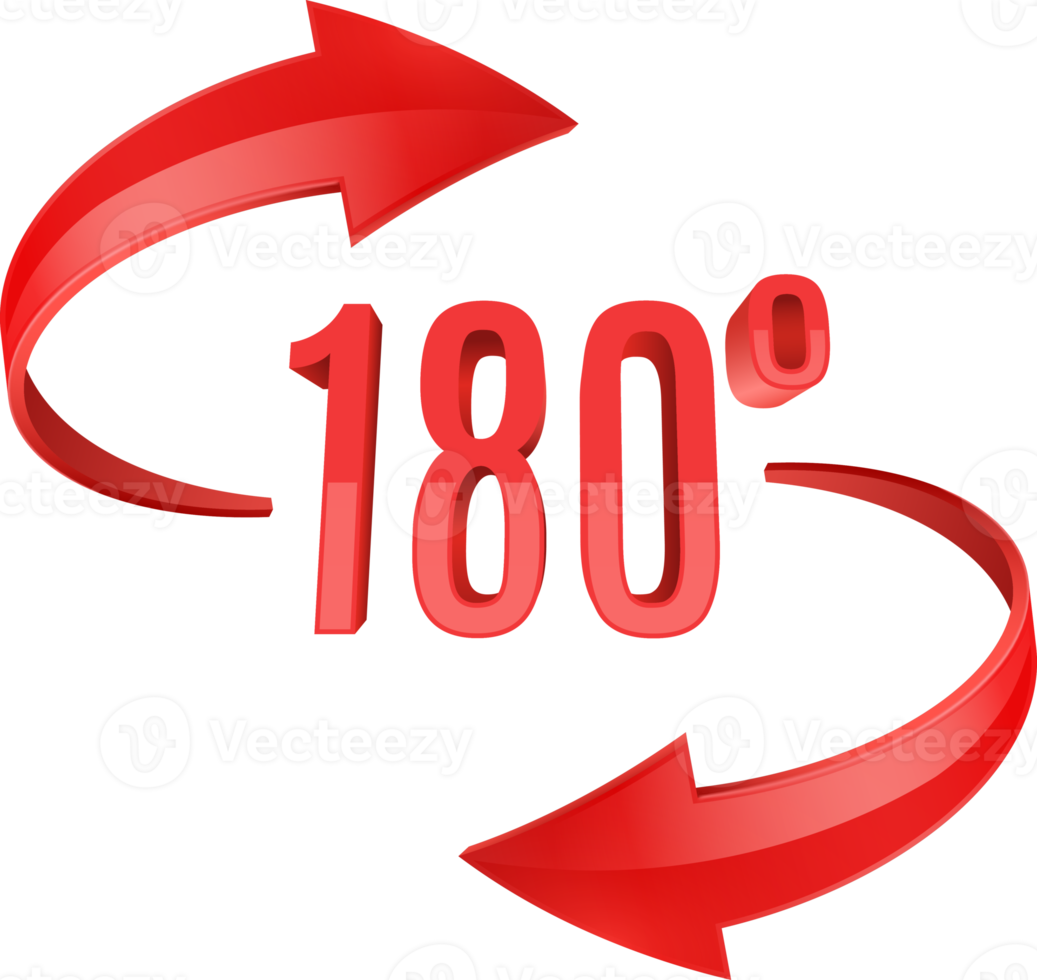 hundred and eighty degrees rotation icon png