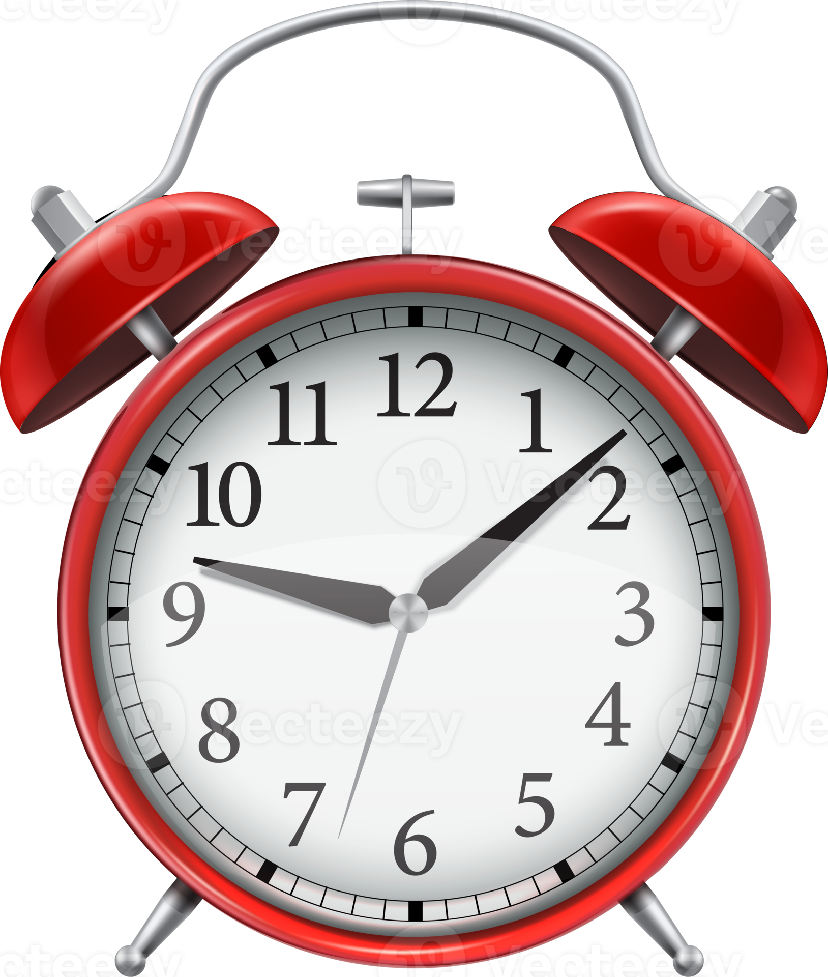 Red classic alarm clock 11356619 PNG