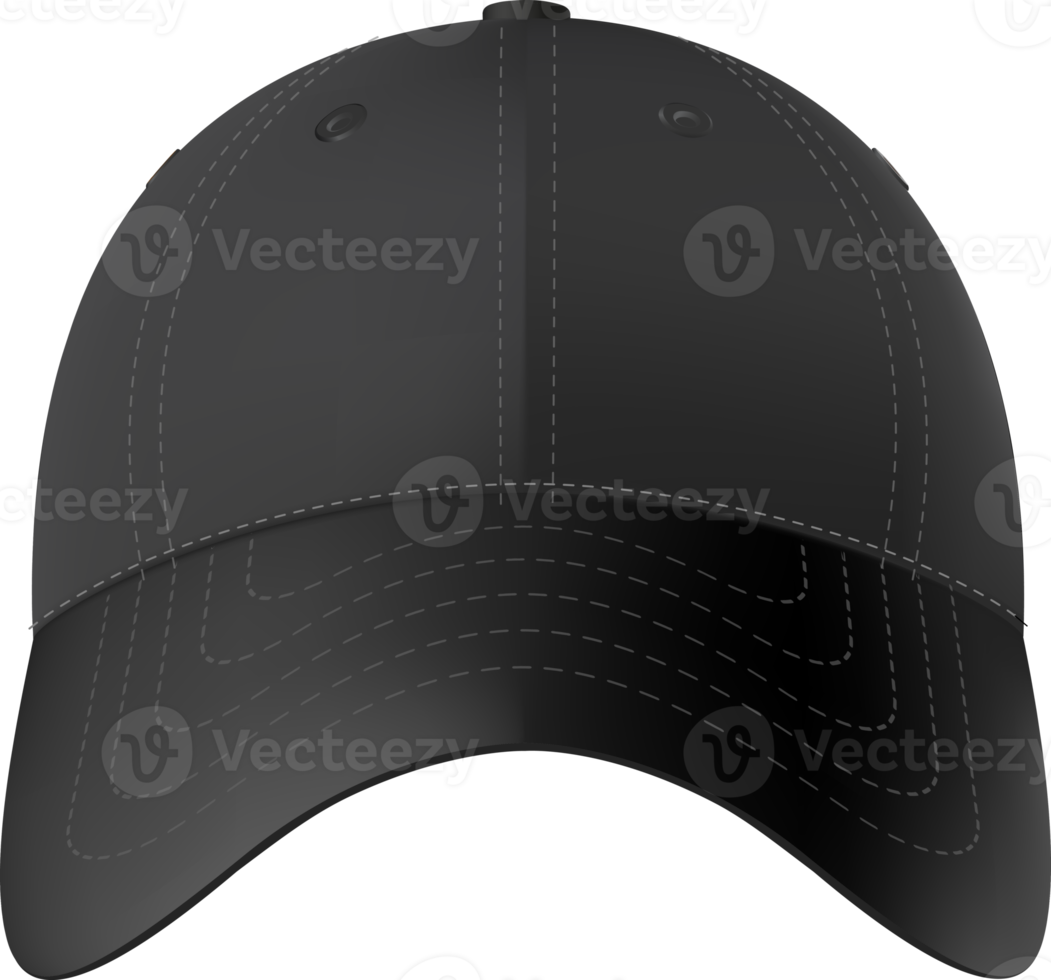 Black baseball cap png