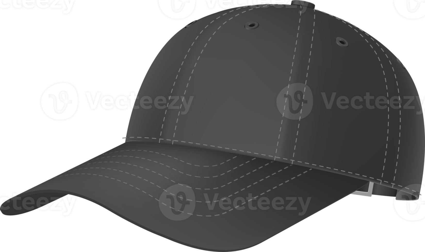 Black baseball cap png