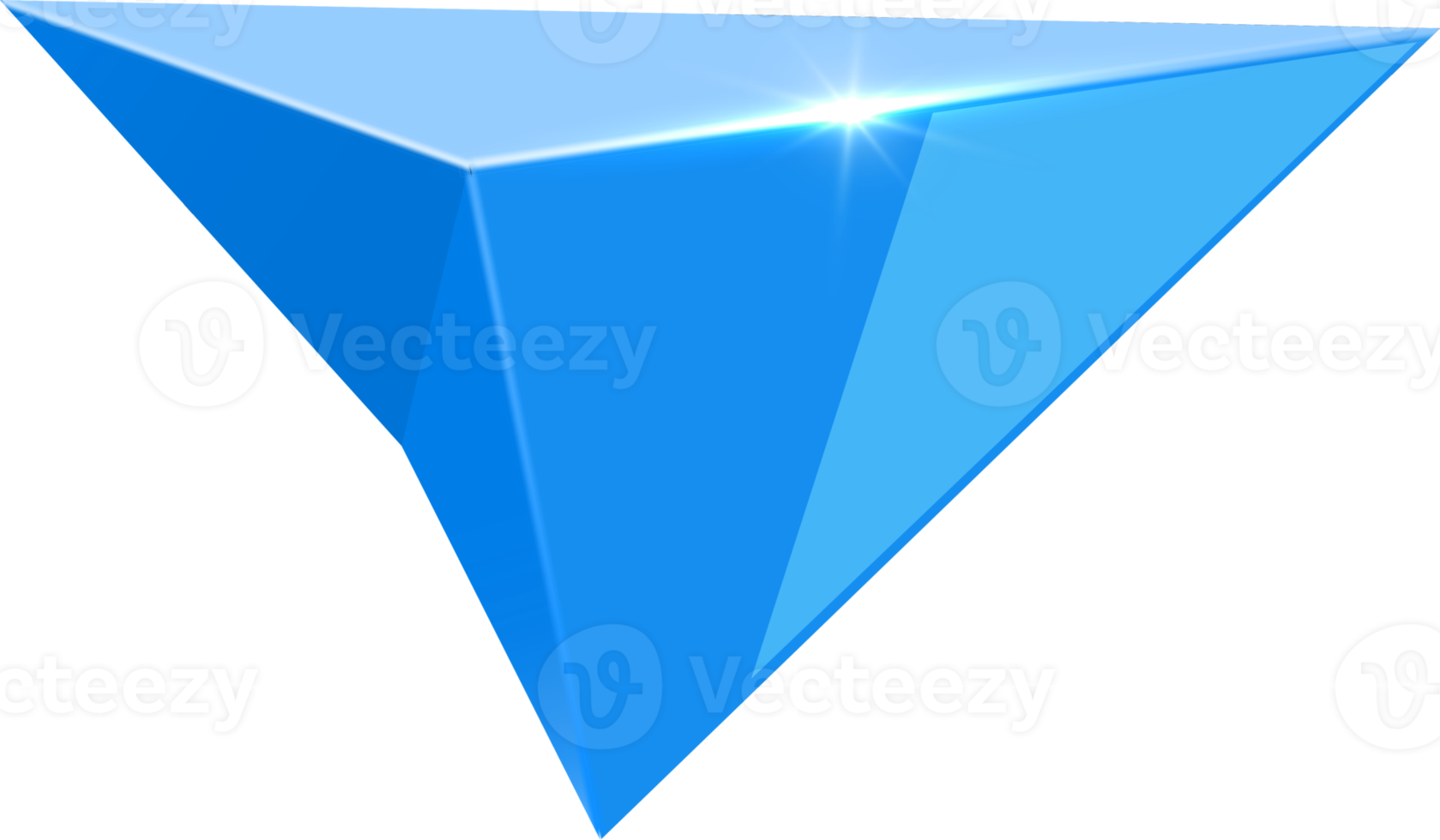 3D  render  blue arrow pointer png