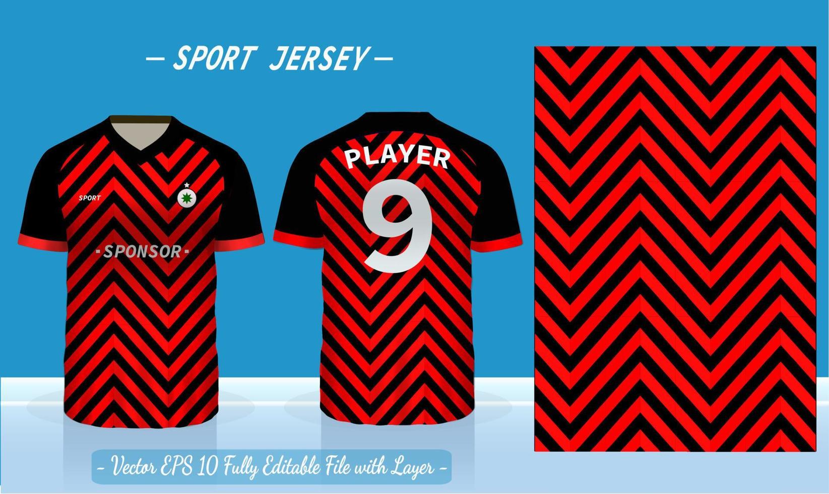 Sports jersey template for team uniforms can be used for badminton football in front and back view vector