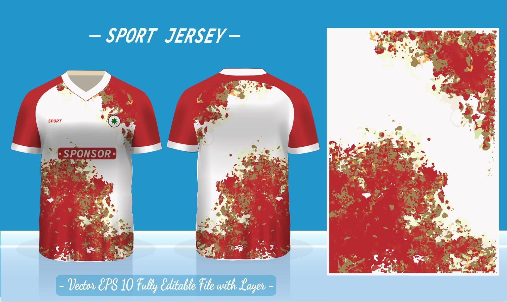 Sports jersey template for team uniforms can be used for badminton football in front and back view vector