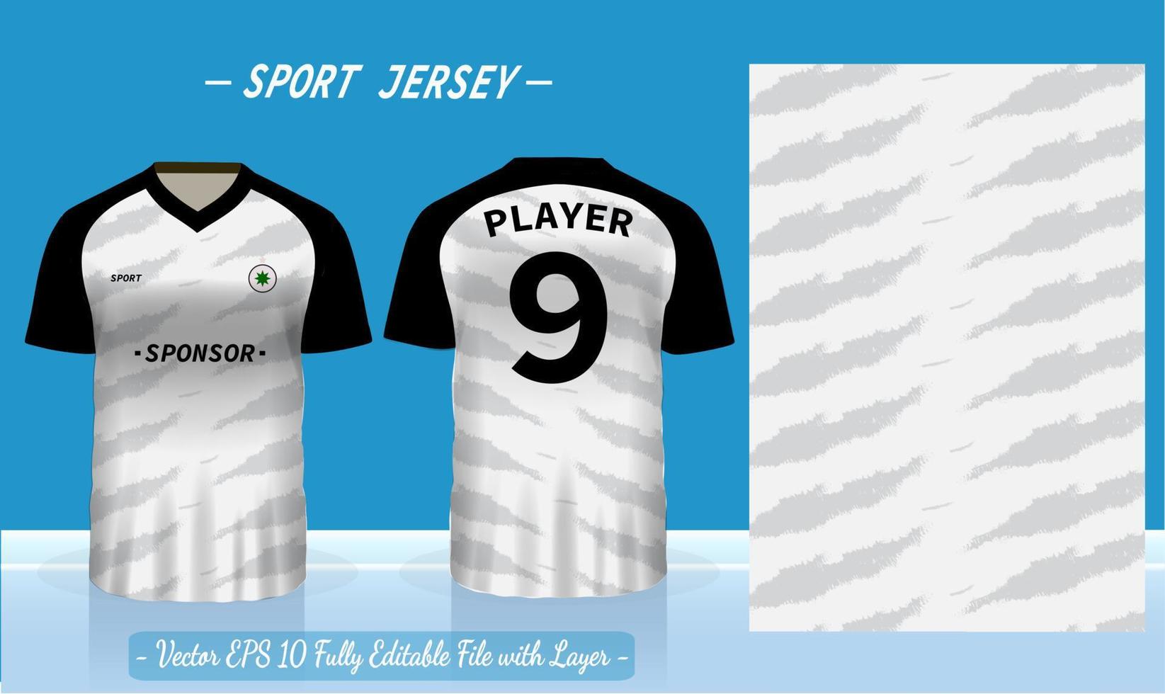 Sports jersey template for team uniforms can be used for badminton football in front and back view vector