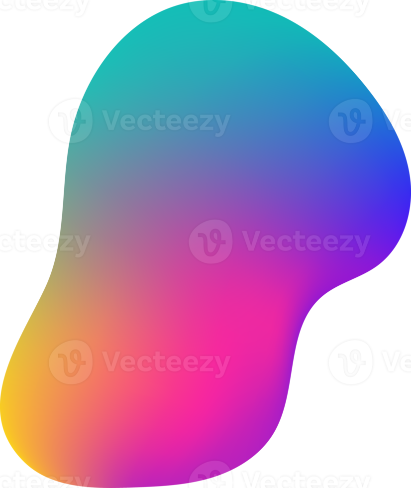 3D element of holographic chameleon design png