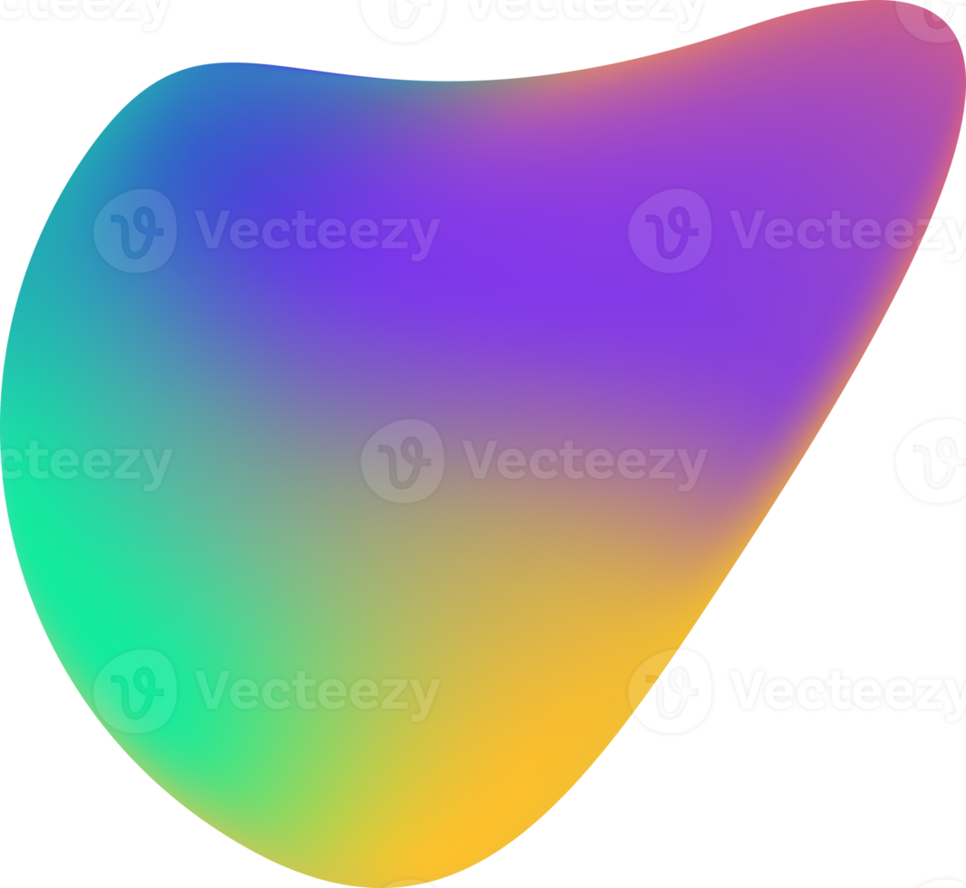 3D element of holographic chameleon design png