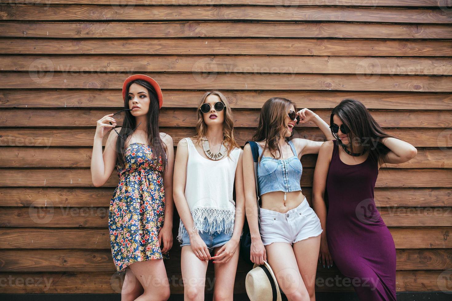 four young beautiful girls photo