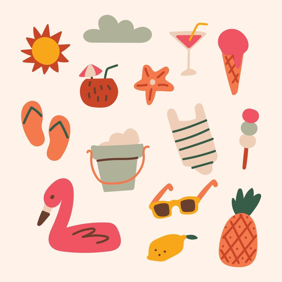 Vintage Vibes Summer Set vector