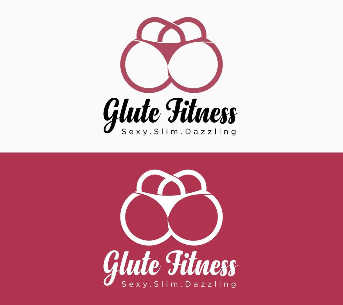 Two Kettlebell Fitness Gym Studio Training Activity Body Slim Sexy Glute Women Logo Design Vector