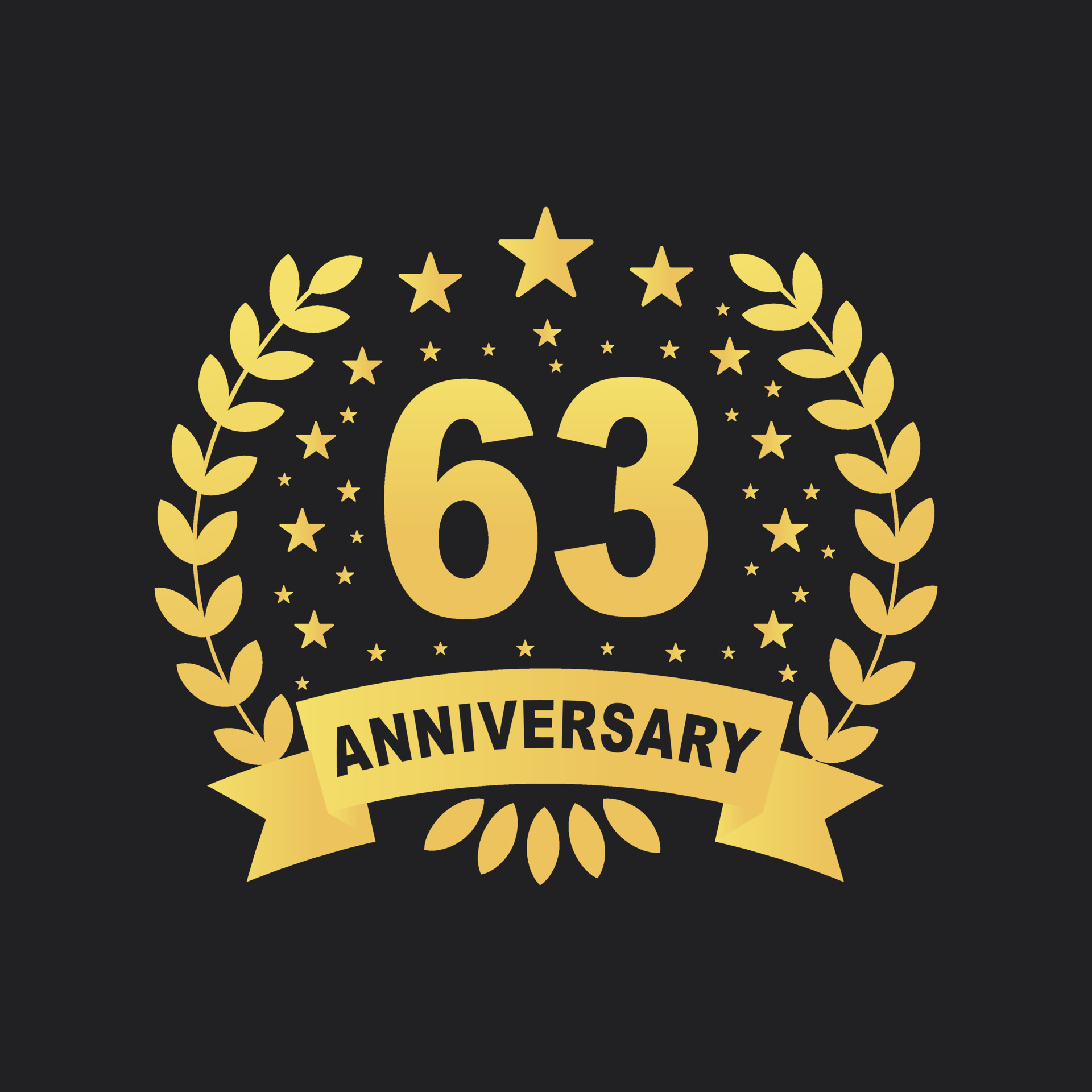 63 Anniversary Celebration Design Luxurious Golden Color 63 Years 63-anniversary-celebration-design-luxurious-golden-color-63-years