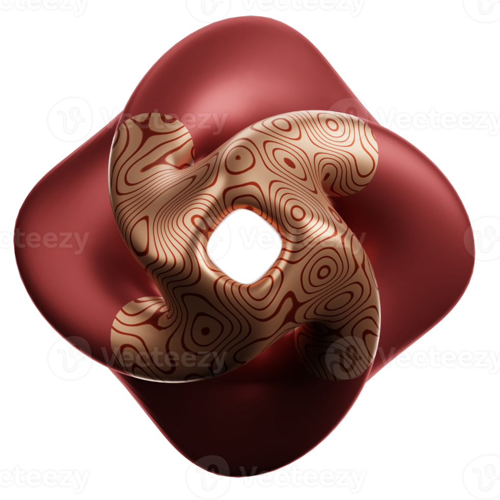 3d Abstract Shape Illustration Isolated png