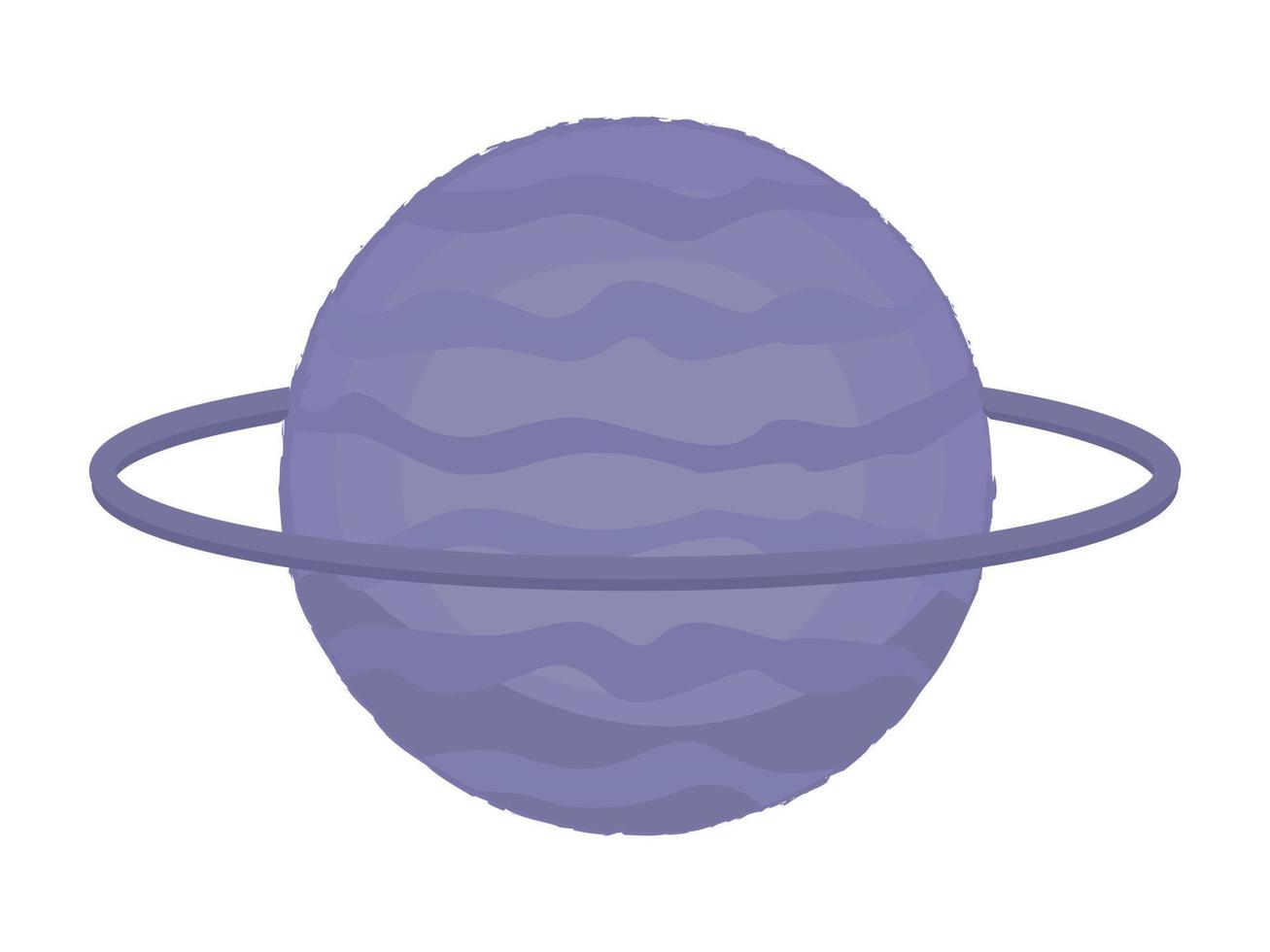 Grey planet with a ring vector