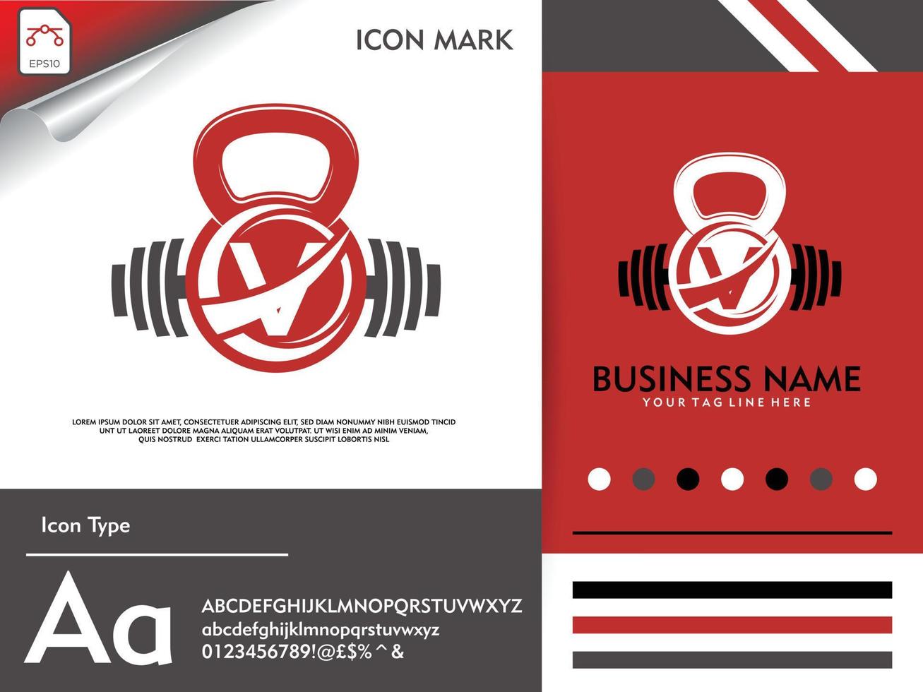 Fitness gym logo with creative letter V vector