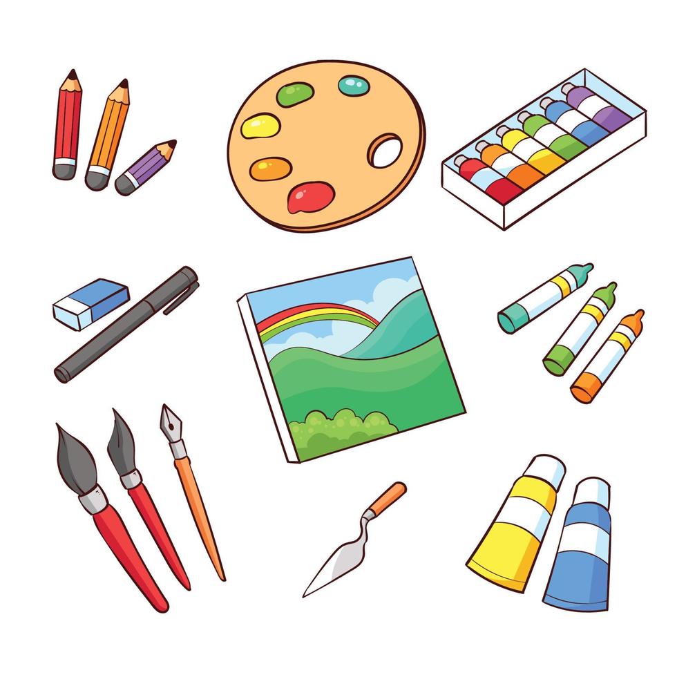 painting and drawing tools vector illustration 11357164 Vector Art at