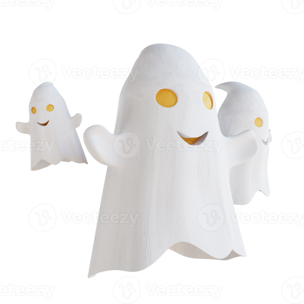 fantasma lindo de la ilustración 3d png