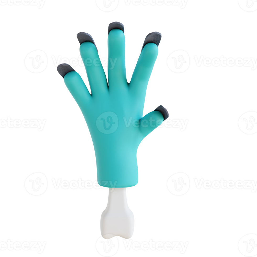 3D-Darstellung süße Zombiehände png
