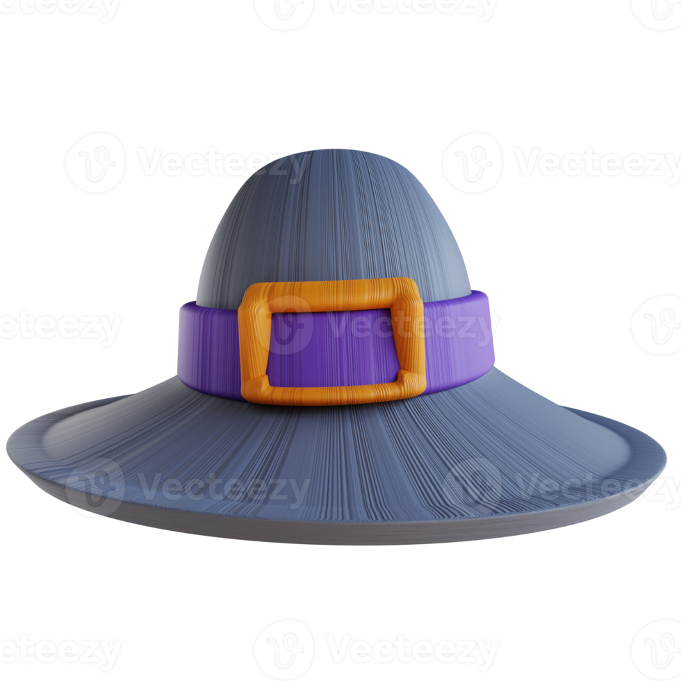 chapeau de sorcière illustration 3d png