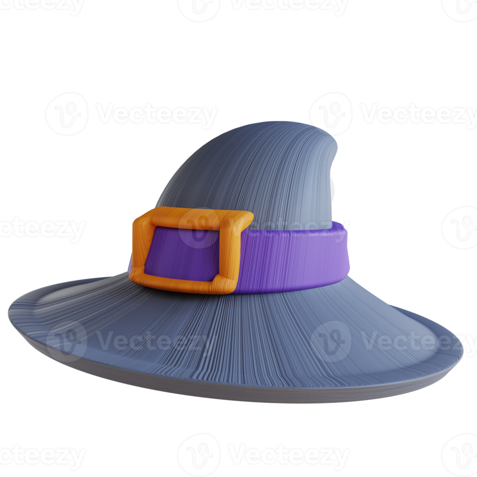 3d illustration witch hat png