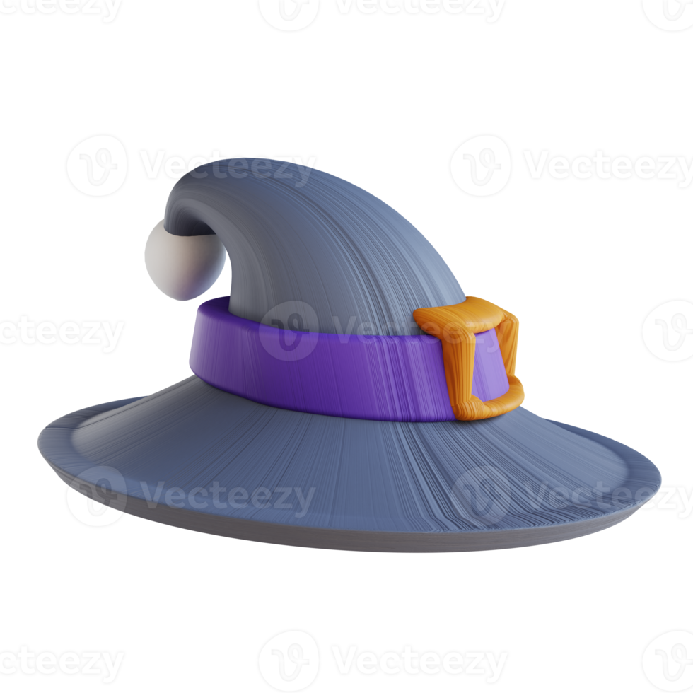 3d illustration witch hat png