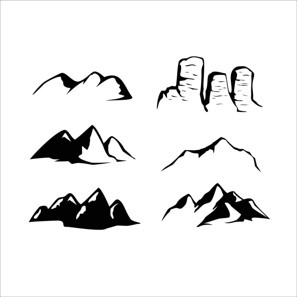 mountain silhouette vector illustration. nature sign and symbol.