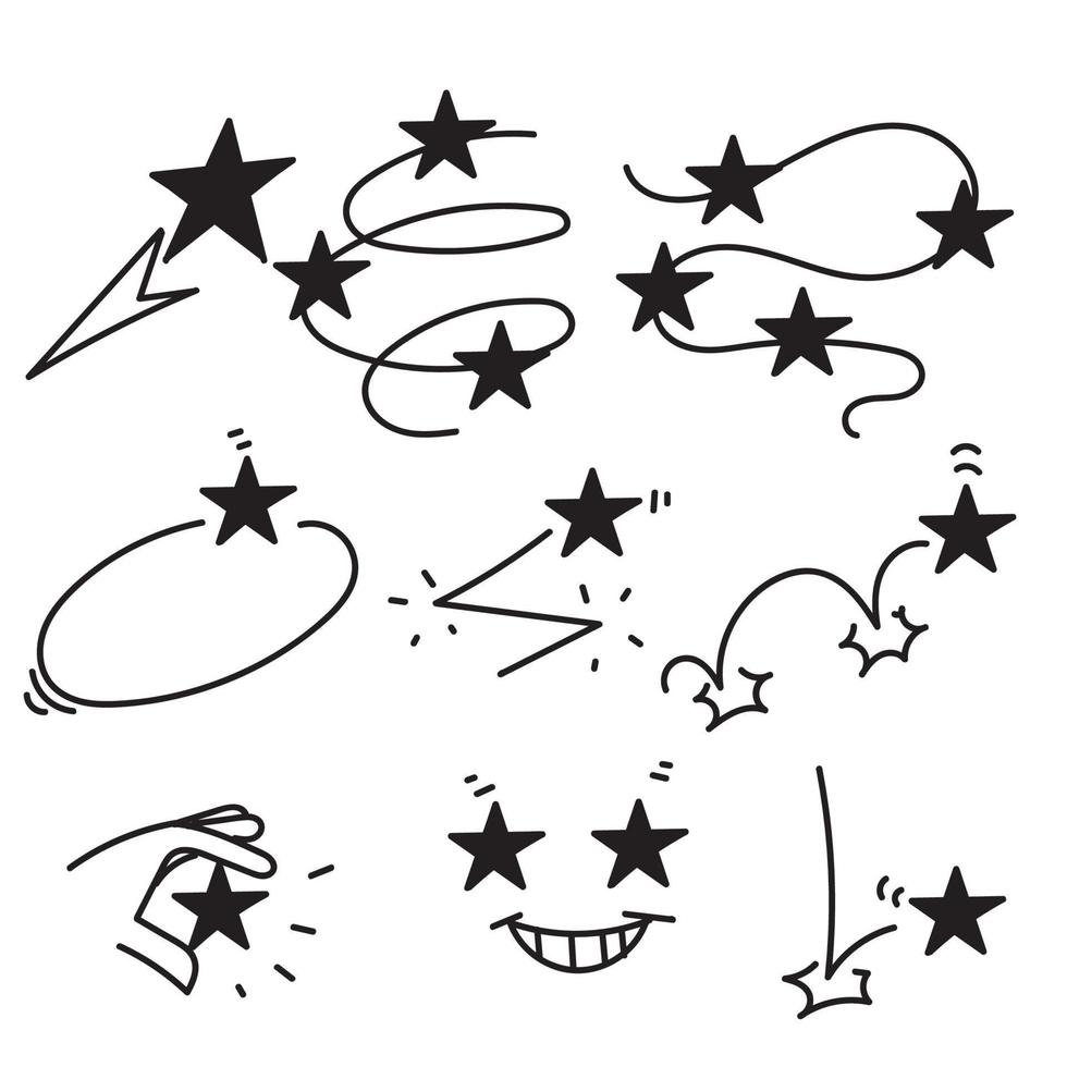 vector de ilustración relacionada con estrella de doodle dibujado a mano