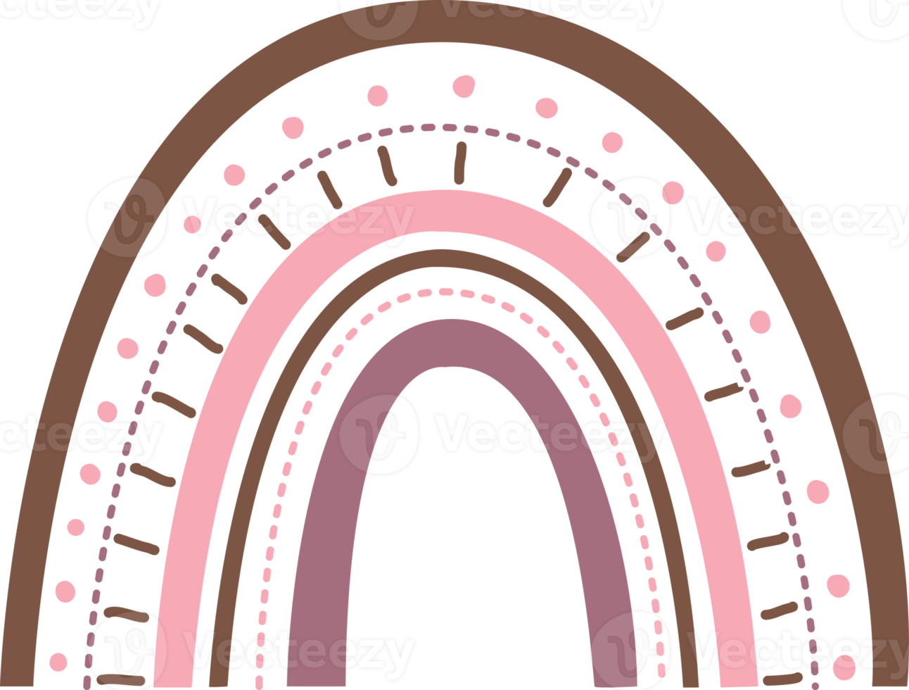 arco iris boho, dibujado a mano para decoración, estampados, papel tapiz png