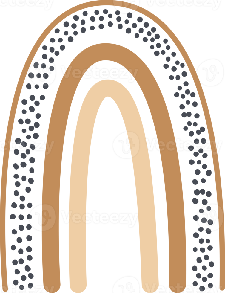 Boho-Regenbogen, handgezeichnet für Dekoration, Drucke, Tapeten png